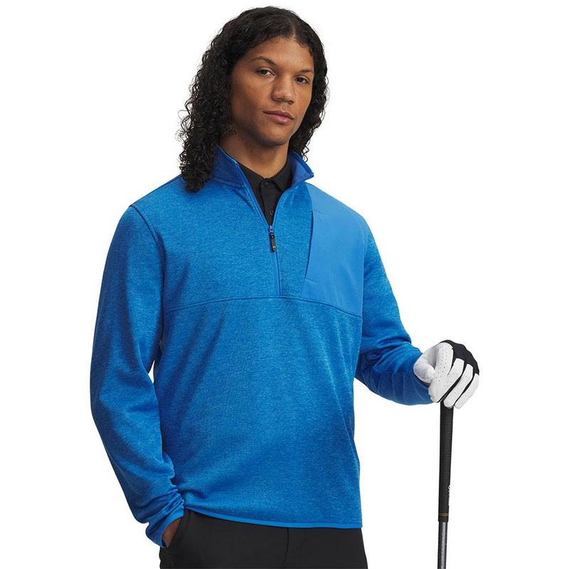 Under Armour UA Drive Midlayer SweaterFleece Golf Top Blue Atlantis / Viral Blue Atlantis