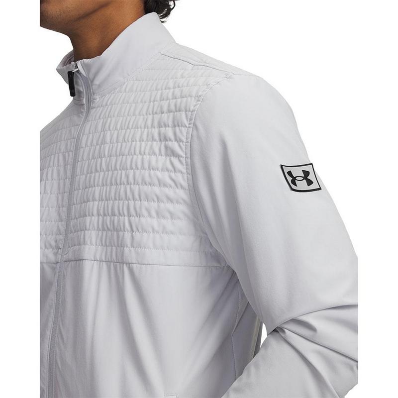Under Armour UA Drive Pro Full-Zip Golf Top - Halo Gray/Black - main image