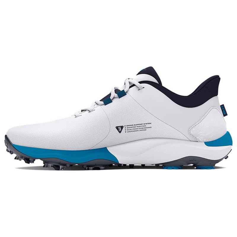 Under Armour UA Drive Pro Golf Shoes - White / Capri - main image