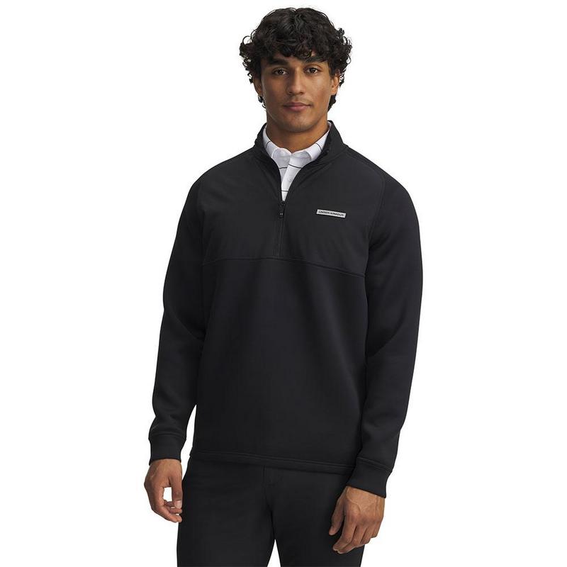Under Armour UA Drive Pro Hybrid Golf Top - Black/Black - main image