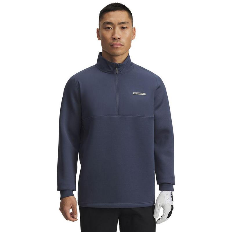 UA Drive Pro Hybrid Golf Top - Downpour Gray/Black