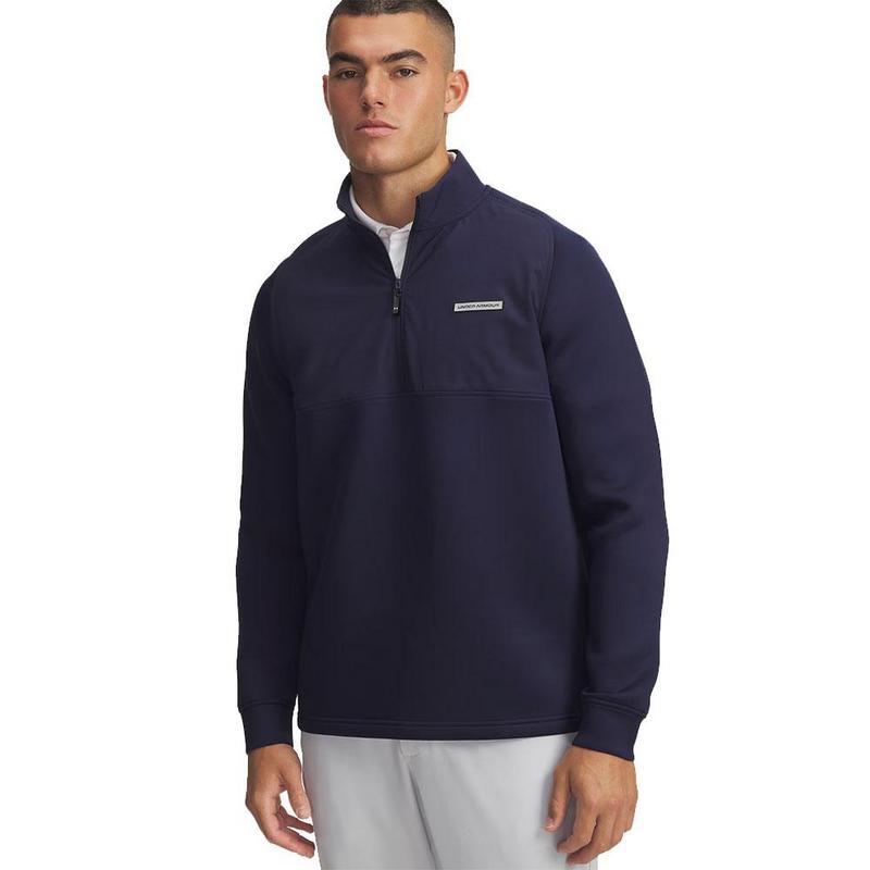 Under Armour UA Drive Pro Hybrid Golf Top - Midnight Navy/Black