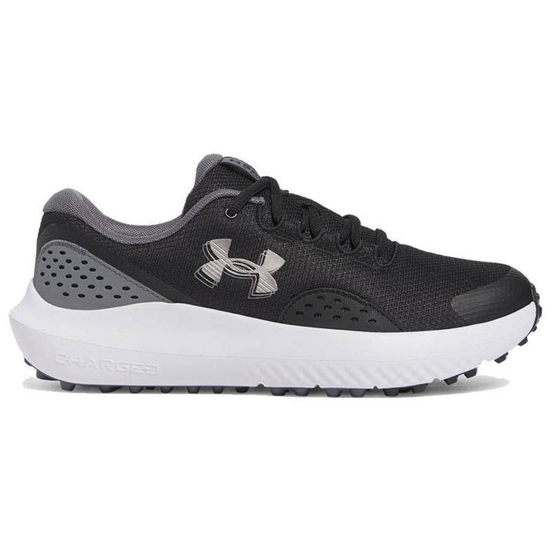 UA Surge Golf Shoes - Black/Castlerock/Metallic Gun Metal
