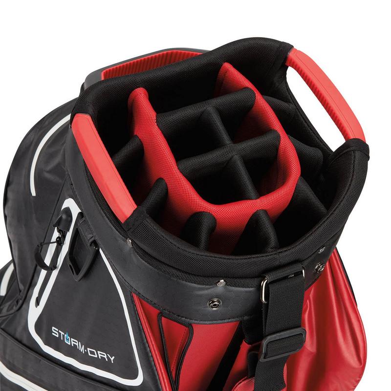 TaylorMade Storm Dry Waterproof Golf Cart Bag - Red/Black - main image