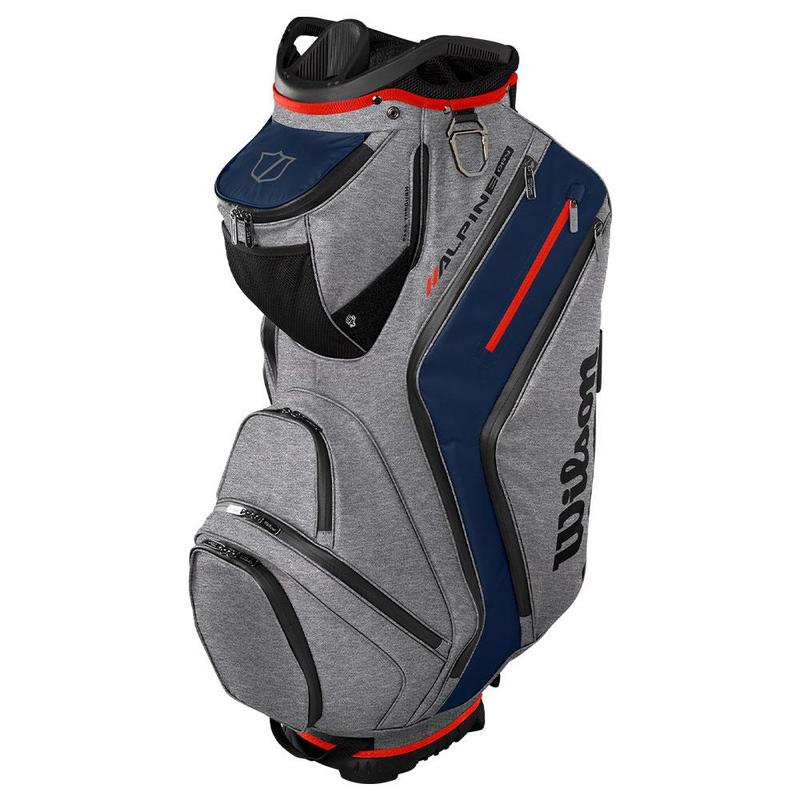 Wilson Alpine Dry Waterproof Golf Cart Bag - Navy/Grey/Red - main image