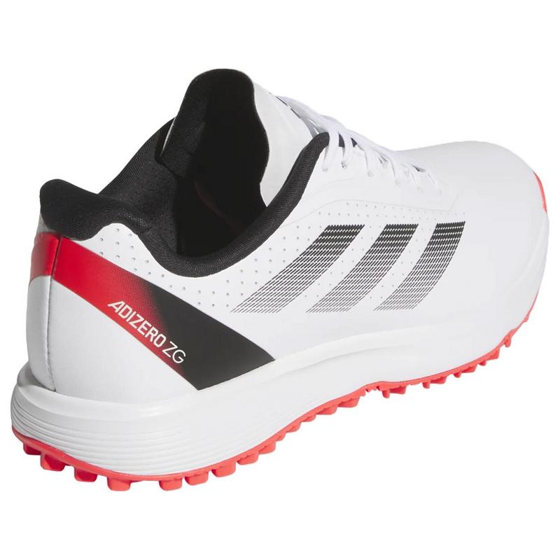 adidas Adizero ZG Junior Golf Shoes - White/Black/Red - main image