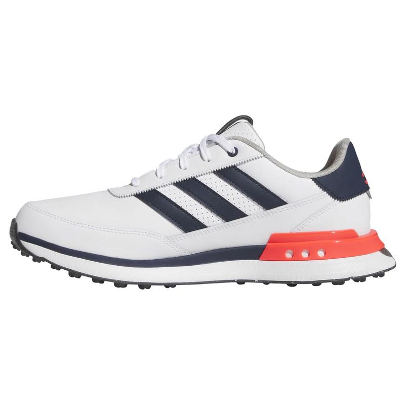 adidas S2G SL 24 Leather Golf Shoes - White/Navy/Lucid Red - main image