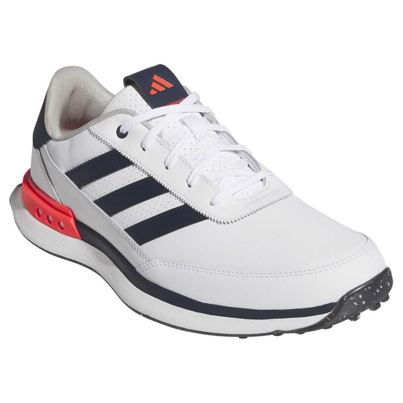 adidas S2G SL 24 Leather Golf Shoes - White/Navy/Lucid Red - main image