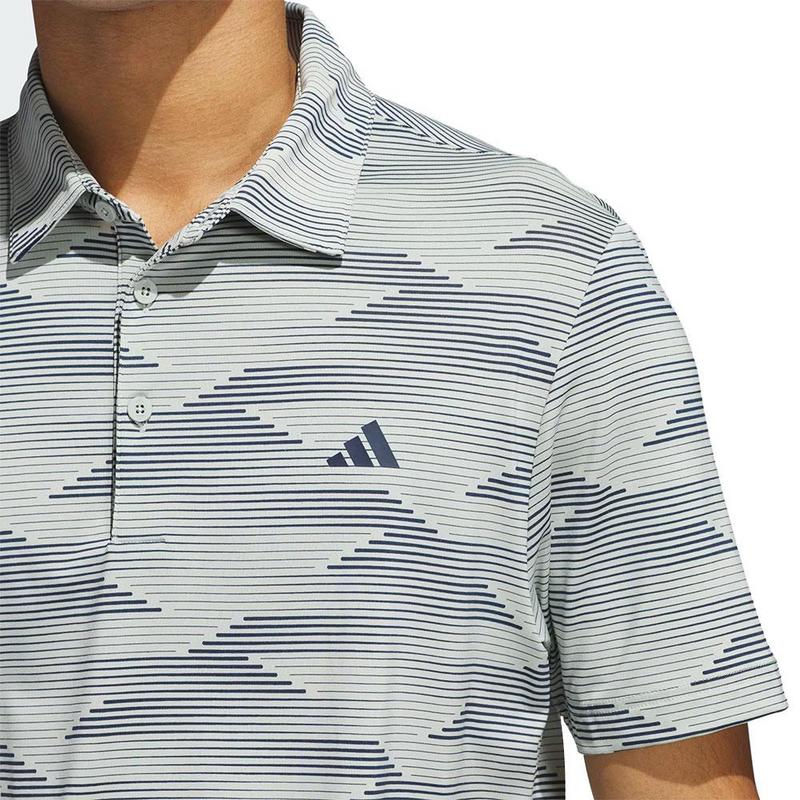 adidas Ultimate Performance Mens Polo Shirt - Wonder Silver/Collegiate Navy - main image