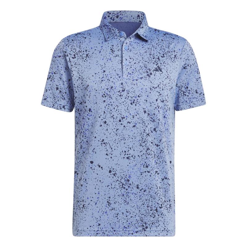 adidas Jacquard Print Golf Polo - Blue Fusion/Lucid Blue - main image