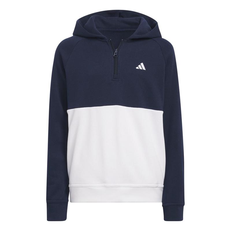 adidas Junior Golf Hoodie - Navy/White - main image