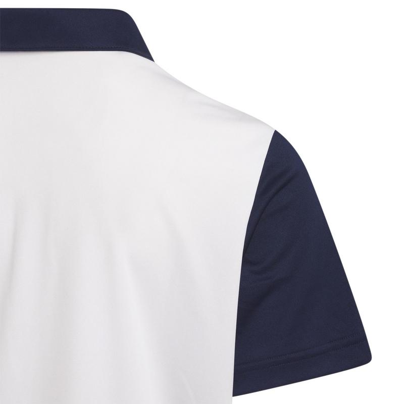 adidas Junior Print Golf Polo - Collegiate Navy - main image