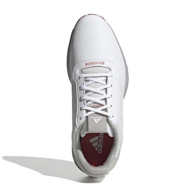 adidas S2G Spikeless Golf Shoes - White/Grey/Red - main image