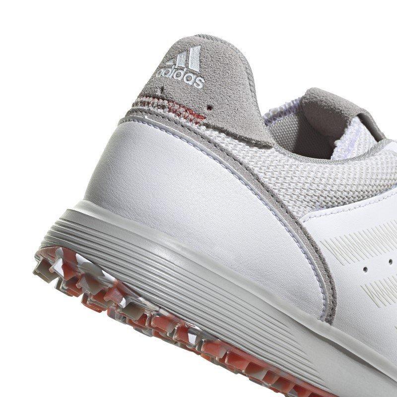 adidas S2G Spikeless Golf Shoes - White/Grey/Red - main image