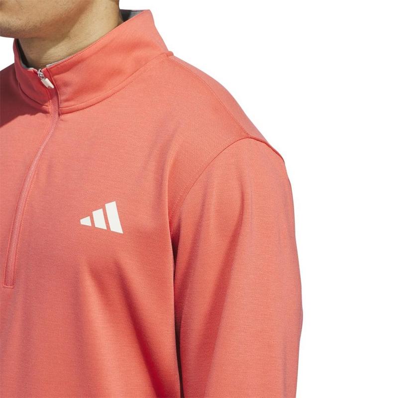 adidas Elevated 1/4 Zip Golf Sweater - Preloved Scarlet - main image