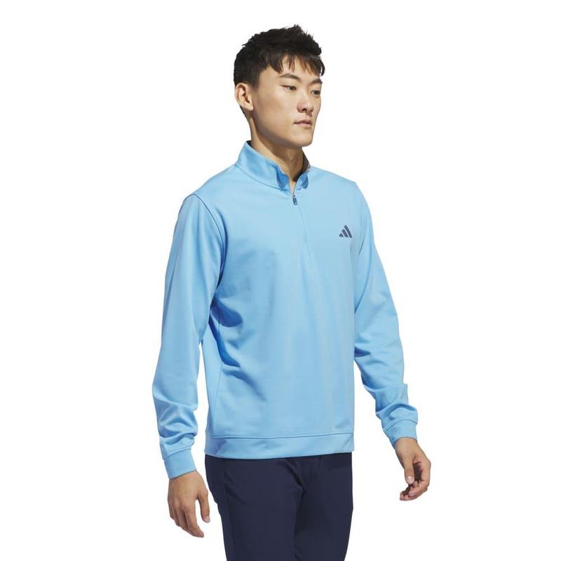 adidas Elevated 1/4 Zip Golf Sweater - Semi Blue Burst - main image