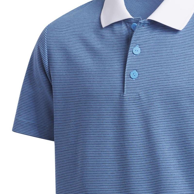 adidas Junior Striped Golf Polo - Navy - main image