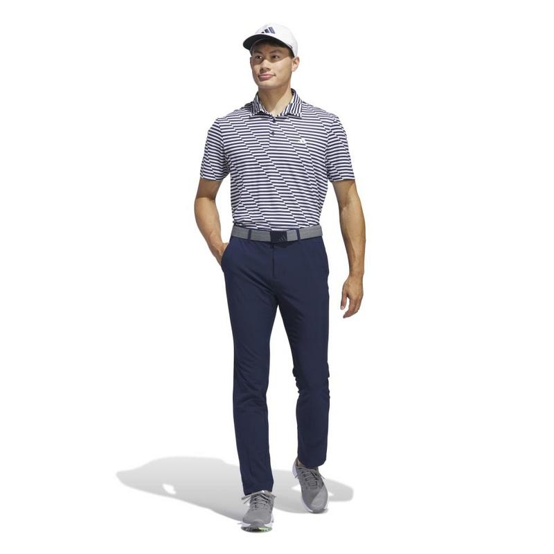 adidas Mesh Print Golf Polo - Navy - main image