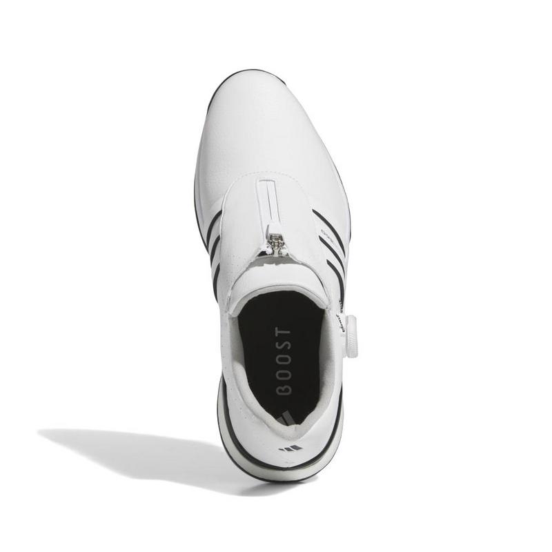 adidas Tour360 24 BOA Boost Golf Shoes - White/White/Black - main image