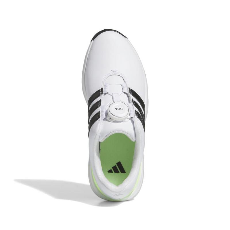 adidas Tour360 24 BOA Junior Golf Shoes - White/Black/Green - main image