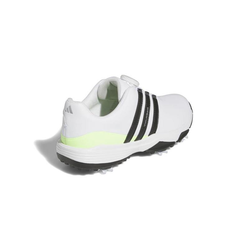 adidas Tour360 24 BOA Junior Golf Shoes - White/Black/Green - main image