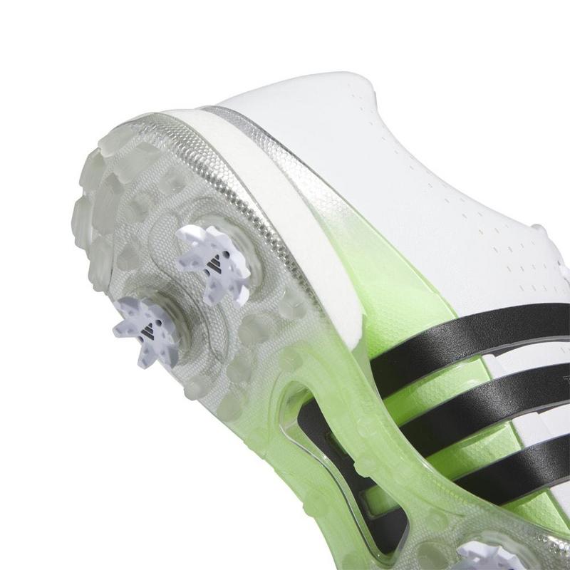 adidas Tour360 24 Boost Golf Shoes - White/Black/Green - main image