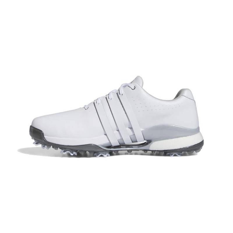 adidas Tour360 24 Boost Golf Shoes - White/White/Silver - main image