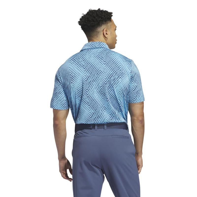 adidas Ultimate 365 All Over Print Golf Polo - Semi Blue Burst - main image