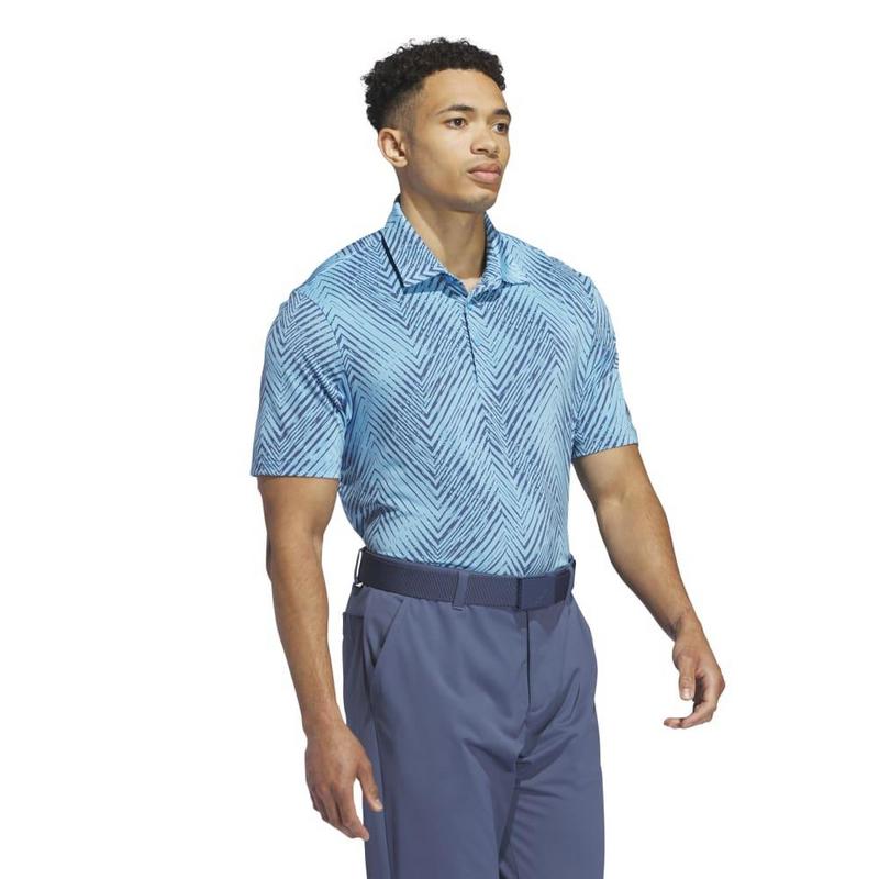 adidas Ultimate 365 All Over Print Golf Polo - Semi Blue Burst - main image