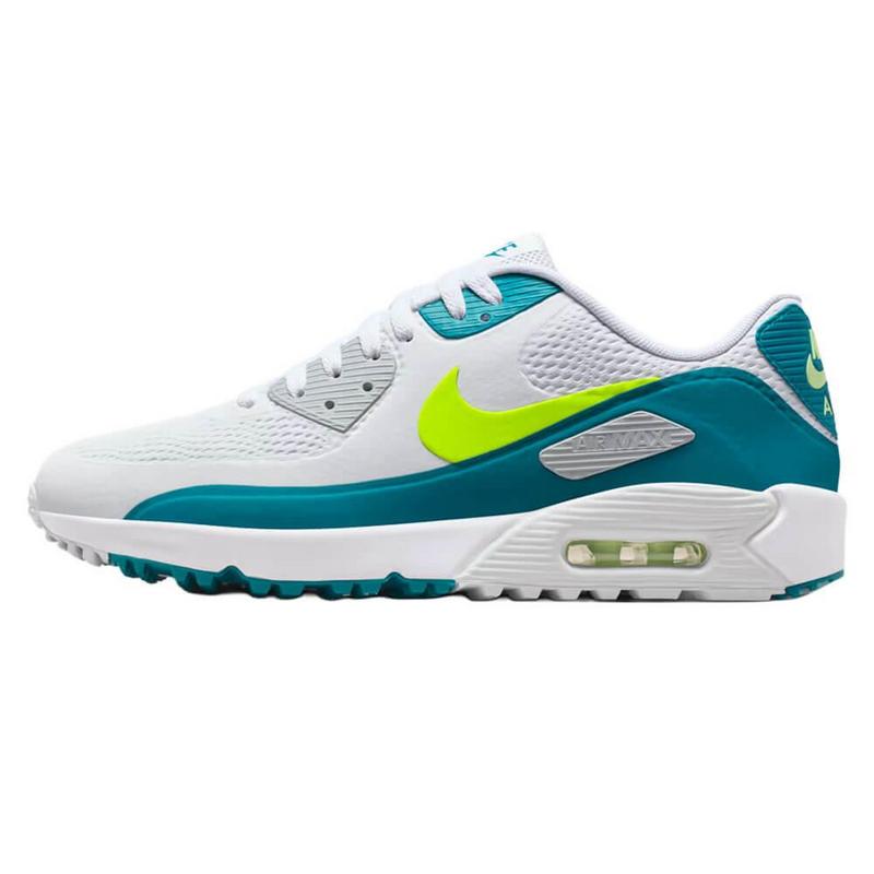 Nike Air Max 90 G Golf Shoes - White/Volt/Bright Spruce - main image