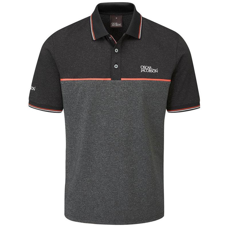 Oscar Jacobson Belford Mens Golf Polo Shirt - Black - main image