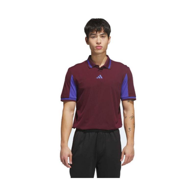 adidas Beyond the Course Vent Twistknit Golf Polo Shirt - Burgundy - main image