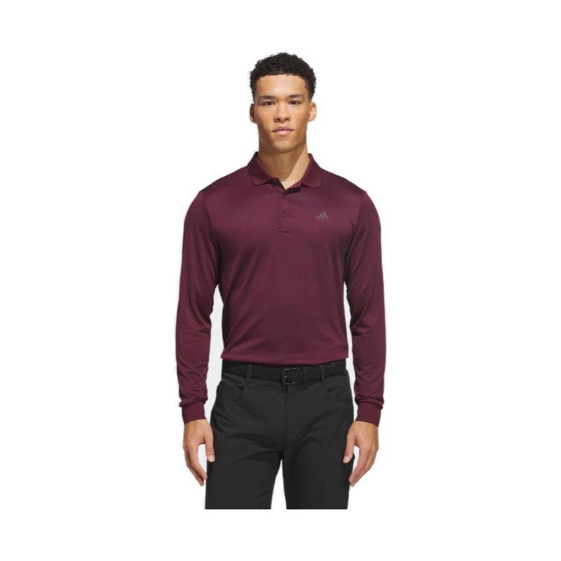 adidas Ultimate365 Cold.Rdy Long Sleeve Golf Polo Shirt - Burgundy - main image