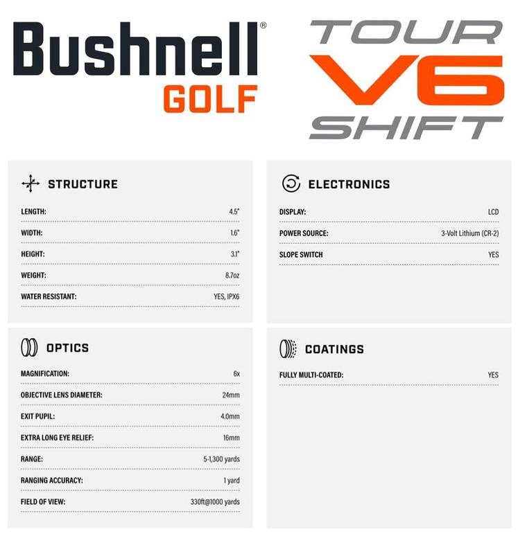 Bushnell Tour V6 Shift Golf Laser Rangefinder - main image