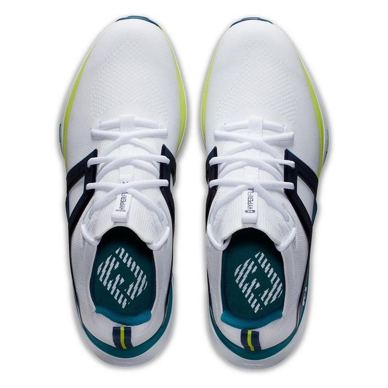 FootJoy Hyperflex Golf Shoes - White/Lime/Navy