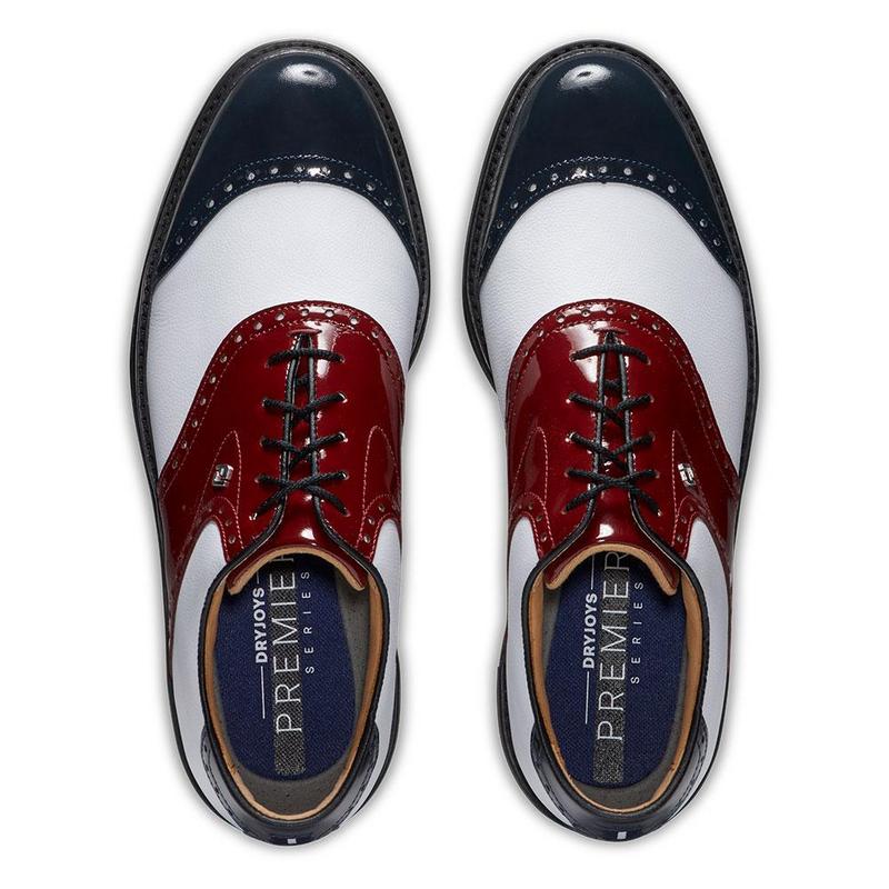 FootJoy Premiere Series Wilcox Golf Shoes - White/Navy/Wine - main image