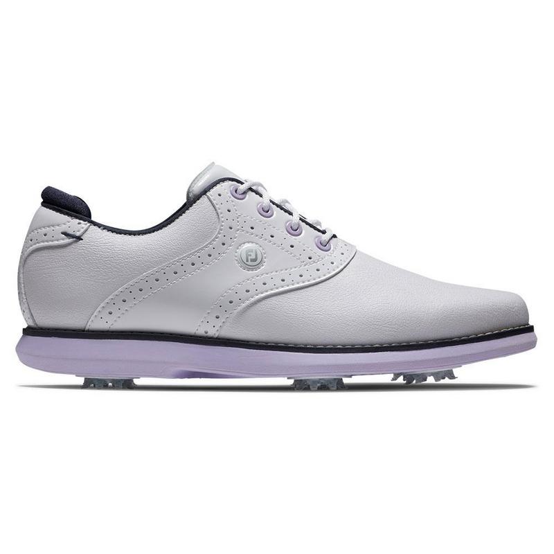 FootJoy Traditions Womens Golf Shoes - White/Navy/Purple - main image