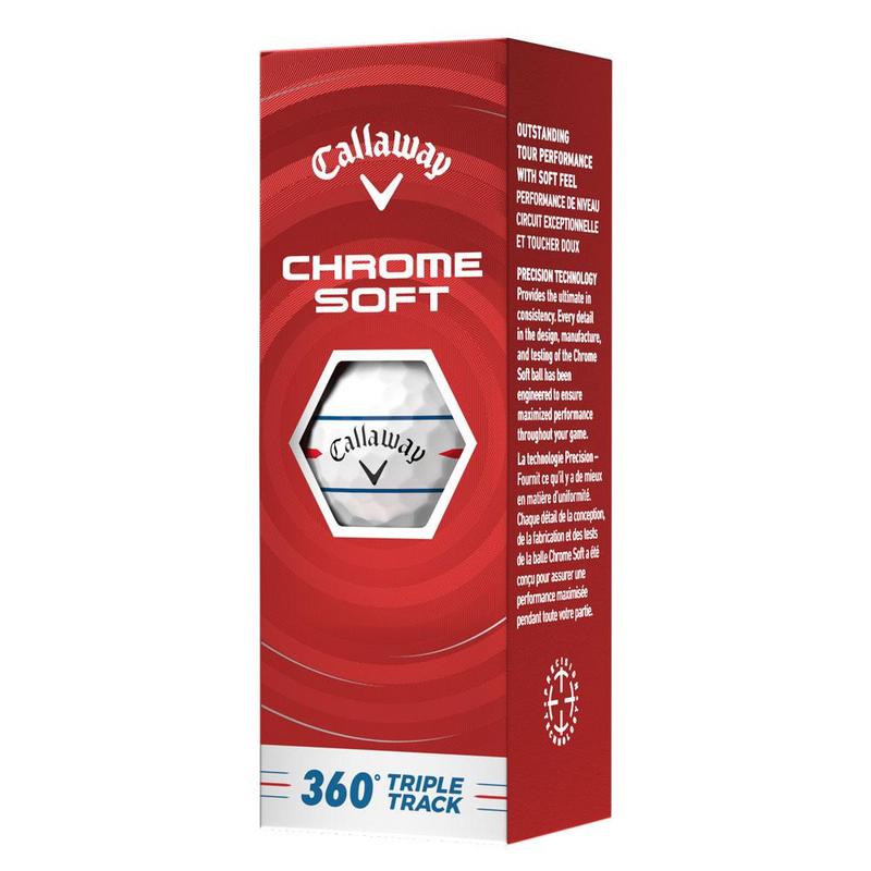 Callaway Chrome Soft 26 360 Triple Track Golf Balls - White - main image