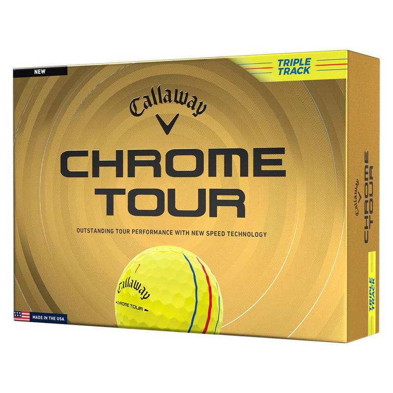 Callaway Chrome Tour 26 Triple Track Golf Balls - Yellow