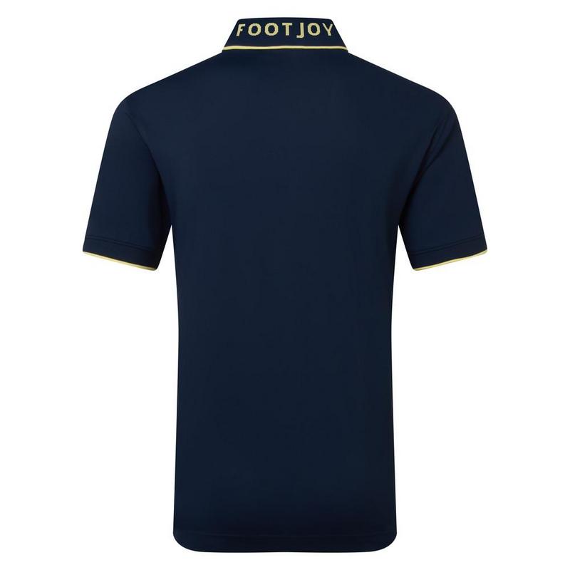 Footjoy Wordmark Pique Golf Polo Shirt - Navy - main image