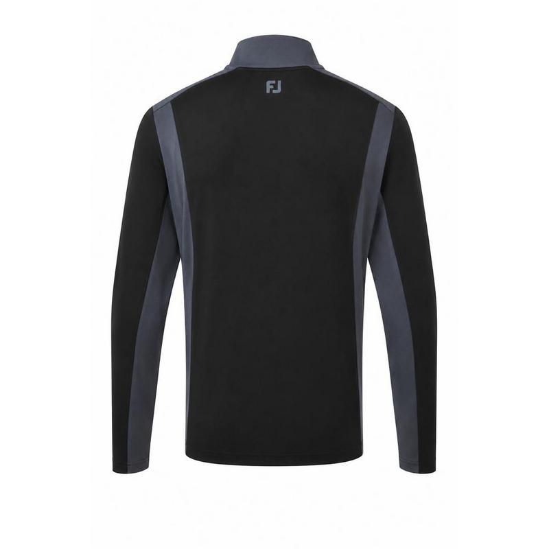 FootJoy ThermoSeries Blocked Golf Midlayer - Black/Charcoal - main image