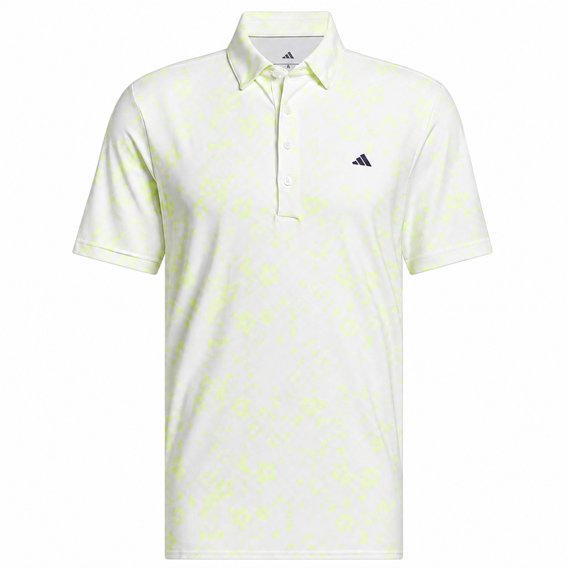 adidas Ultimate BTTR Print Golf Polo Shirt - Frozen Lemon - main image