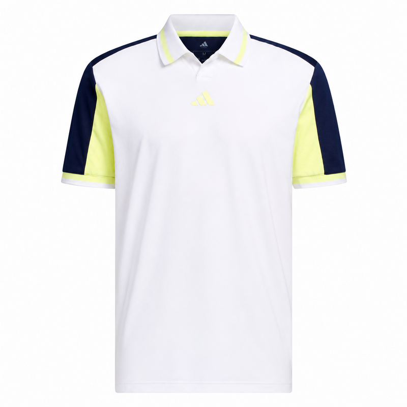 adidas BTC Twistknit Golf Polo Shirt - White/Frozen Lemon - main image