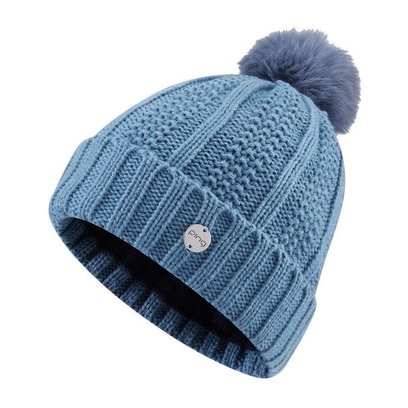 Ping Ladies Paulina Sensorwarm Golf Bobble Hat - Stone Blue - main image