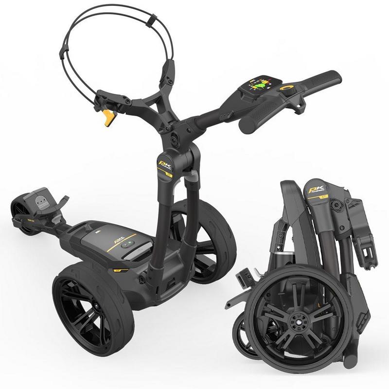 PowaKaddy CT6 GPS Black Electric Golf Trolley - Extended Lithium - main image