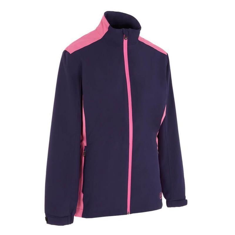 ProQuip Ladies Darcey Waterproof Golf Jacket - Navy/Pink - main image
