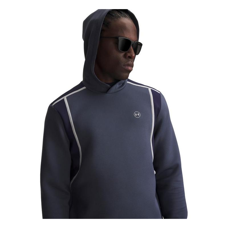 Under Armour UA Drive Hoodie Golf Midlayer - Downpour Grey/Navy - main image