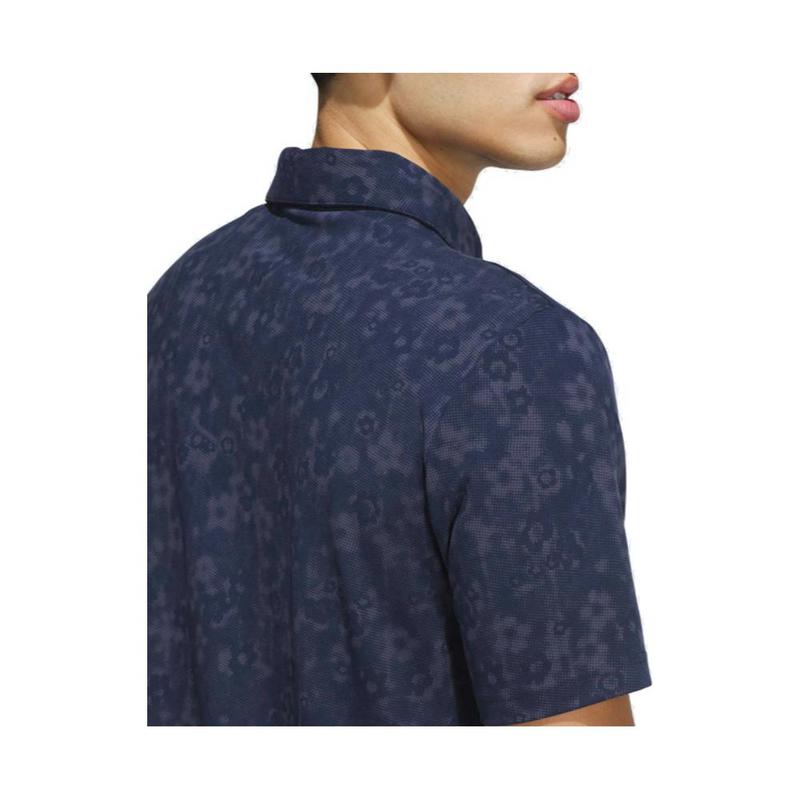 adidas Ultimate365 Climacool Butterspun Blossom Print Golf Polo Shirt - Navy - main image