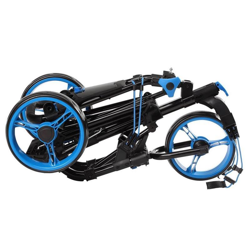 SkyMax Qwik Fold 3.0 3-Wheel Push Cart - Black/Blue - main image