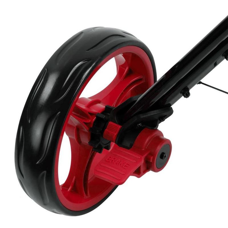 SkyMax Qwik Fold 3.0 3-Wheel Push Cart - Black/Red - main image